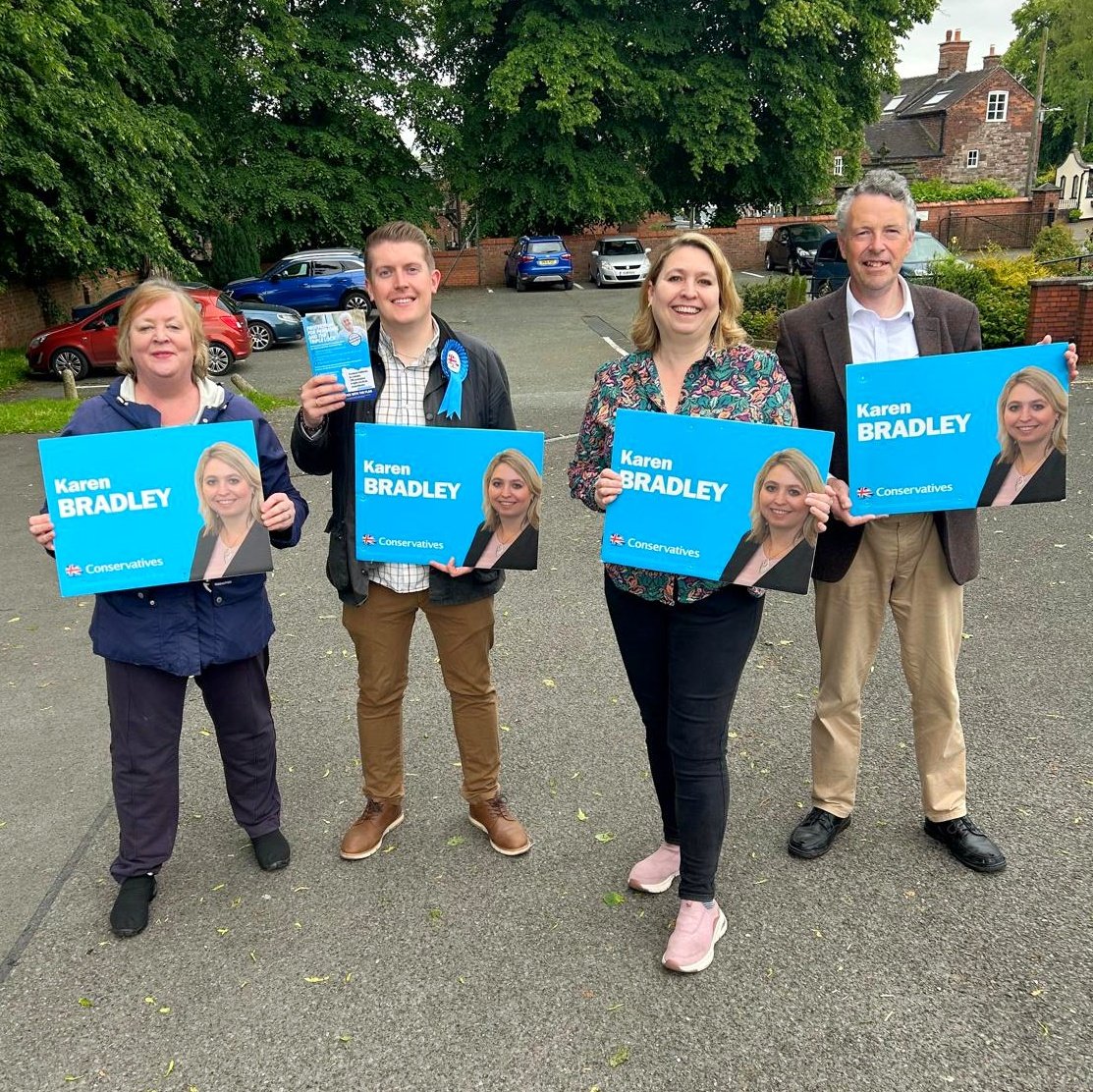Brilliant to be out campaigning for Karen Bradley in Cheddleton today. Two great sessions with lots of support for our Staffordshire Moorlands @Conservatives team! 💙💪 #ToryCanvass #GE2024 #VoteConservative