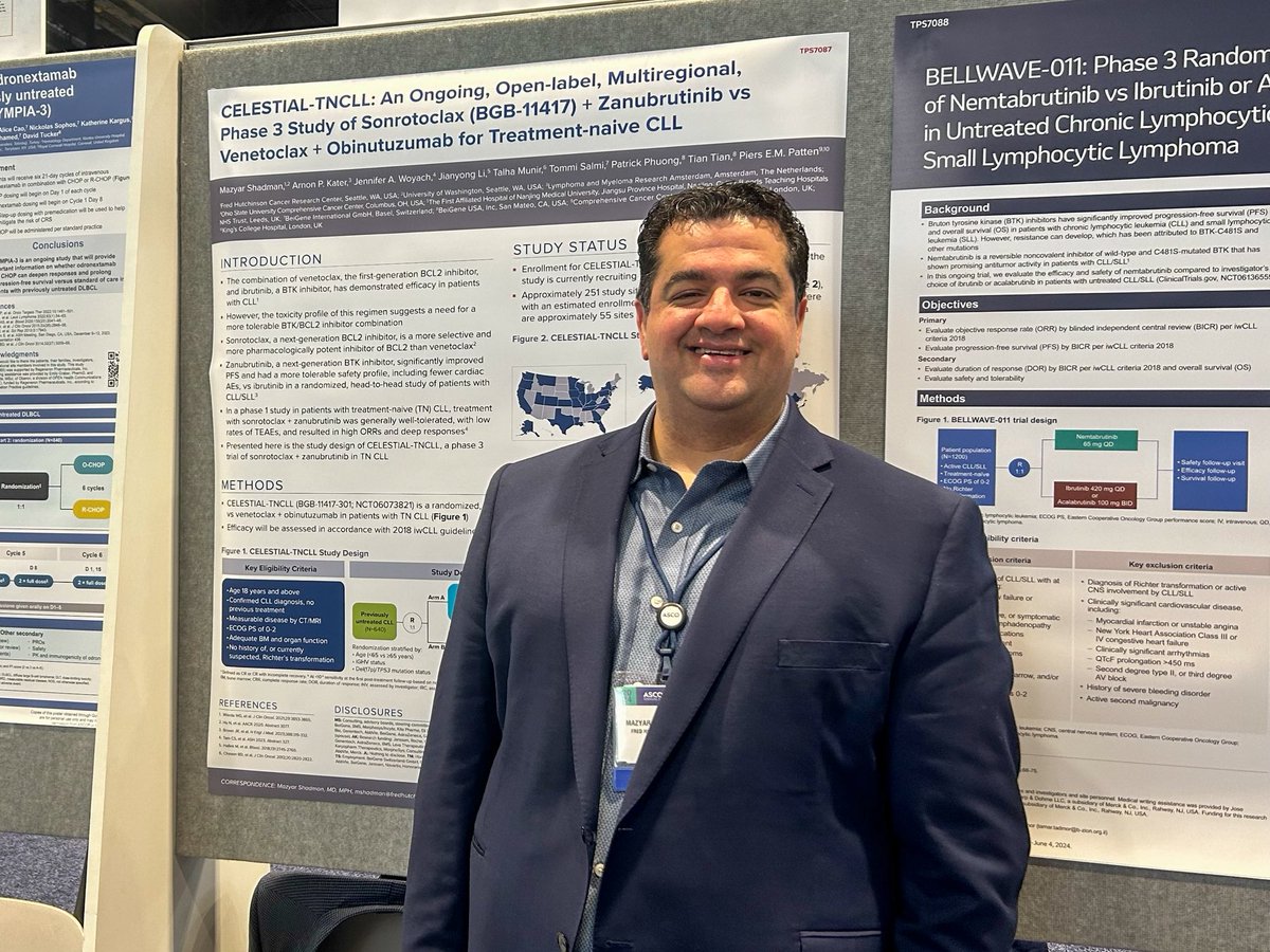 Fred Hutch is well represented at #ASCO24! Our clinicians and researchers are in Chicago at <a href="/ASCO/">ASCO</a>’s annual meeting presenting their latest findings. Check out these poster session highlights 📸 1/3