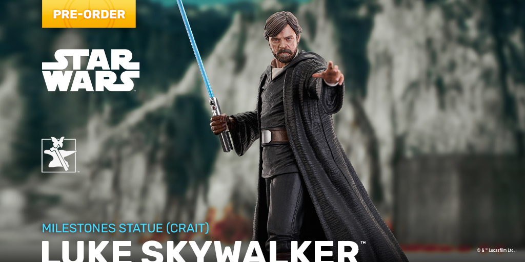 GentleGiantLTD's tweet photo. Measuring approximately 14-inches with replicas Lightsaber™ atop a surface of Crait-inspired base, this 1:6 scale Milestones Statue is limited to 1000 pieces and can be pre-ordered at https://t.co/KK4CX8B6IT.
#StarWars #TheLastJedi #LukeSkywalker #Crait #MilestonesStatue https://t.co/UxRB8UzMWV