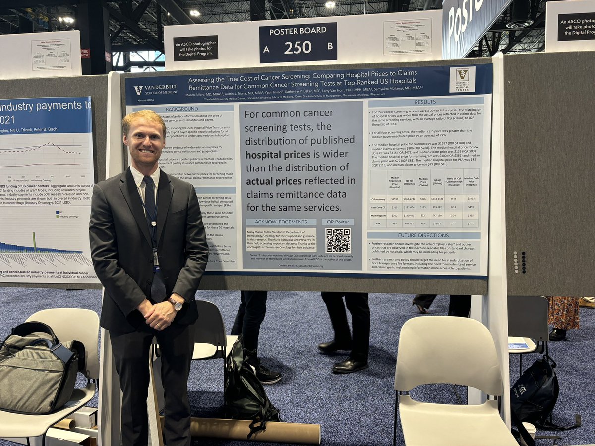 Kate Baker, MD, MMHC (@kate_baker_md) on Twitter photo 4th year #vandymed student Mason Alford presenting our work on price transparency for common cancer screening services. Excited to continue this important work going forward as he starts residency in July at <a href="/VUMCGME/">Vanderbilt GME</a>! <a href="/VUMCHemOnc/">Vanderbilt Hem / Onc</a> <a href="/VanderbiltU/">Vanderbilt University</a> <a href="/SamyuktaMD/">Samyukta Mullangi</a> #ASCO24 4th year #vandymed student Mason Alford presenting our work on price transparency for common cancer screening services. Excited to continue this important work going forward as he starts residency in July at <a href="/VUMCGME/">Vanderbilt GME</a>! <a href="/VUMCHemOnc/">Vanderbilt Hem / Onc</a> <a href="/VanderbiltU/">Vanderbilt University</a> <a href="/SamyuktaMD/">Samyukta Mullangi</a> #ASCO24