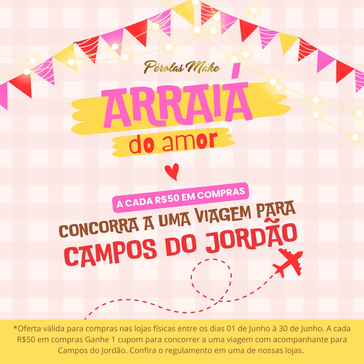 PerolasMake's tweet photo. O Arraiá do amor já começou aqui na Pérolas Make!🩷🥰 venha garantir suas compras e também seu cupom🛍️ https://t.co/VrsTibskOZ