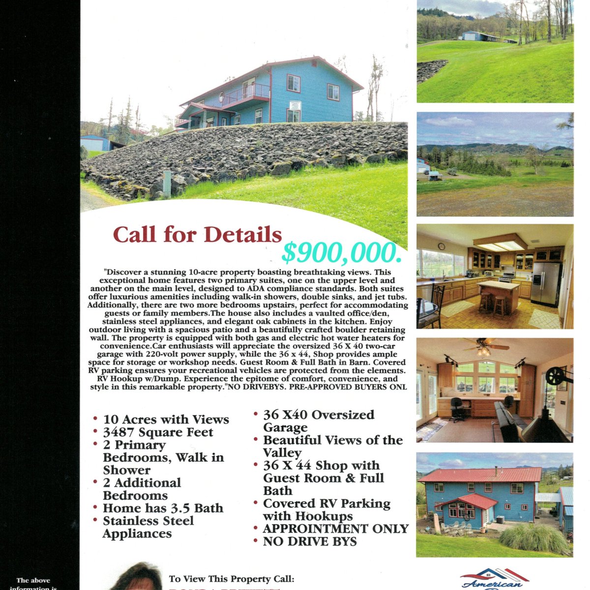 RondaPrewitt's tweet photo. 10 acres out in the country at the end of the road in Sutherlin Oregon. 
4 bedroom, 3.5 bath,over sized 3 car garage. Master on main level and a master on the upper level with 2 additional bedrooms. 
Shop, covered RV Parking https://t.co/3Gpt1b4tzB