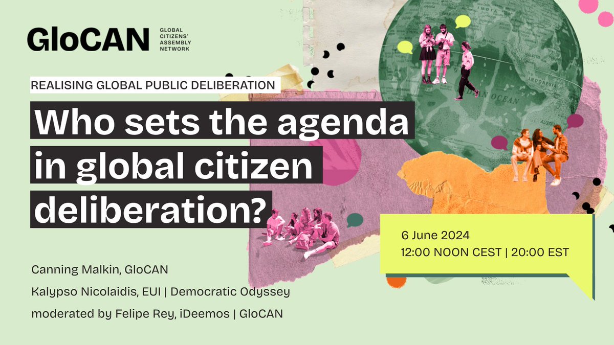 Rikki Dean (@rikki_dean) on Twitter photo ICYMI, we're holidng our first GloCAN summer webinar this week.
Join Canning Malkin, <a href="/KalypsoNicolaid/">Kalypso Nicolaidis</a> & <a href="/rey_salamanca/">Felipe Rey Salamanca</a> on Thursday to discuss "Who sets the agenda in global citizen deliberation?"
Register at: us02web.zoom.us/meeting/regist… ICYMI, we're holidng our first GloCAN summer webinar this week.
Join Canning Malkin, <a href="/KalypsoNicolaid/">Kalypso Nicolaidis</a> & <a href="/rey_salamanca/">Felipe Rey Salamanca</a> on Thursday to discuss "Who sets the agenda in global citizen deliberation?"
Register at: us02web.zoom.us/meeting/regist…