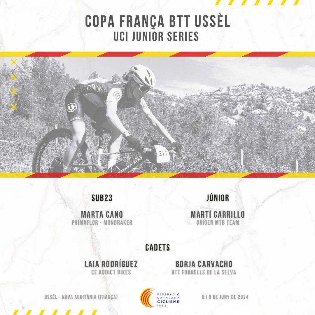 🚵‍♂️La selecció #ciclismecat, a punt per l'experiència internacional de la Copa França BTT i UCI Junior Series d'Ussèl 🇫🇷 d'aquest cap de setmana.

+ info 👉 ciclisme.cat/noticies/btt/l…

#ciclismecat #XCO
