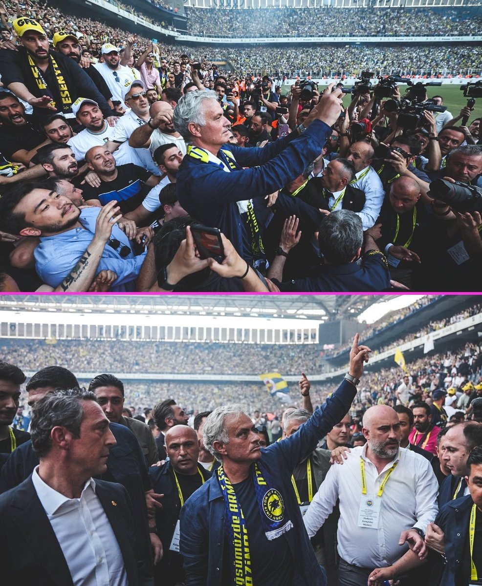 Iconic_Mourinho's tweet photo. We might have just witnessed the most hyped presentation of a coach in football history. https://t.co/Ncd1FeEsMd