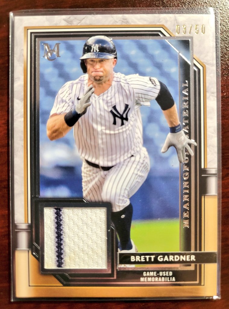 nyygregory's tweet photo. Brett Gardner 2021 Topps Museum Collection #gameused #Yankees #MLB #Collect #whodoyoucollect #baseball https://t.co/BtGl28B2vB