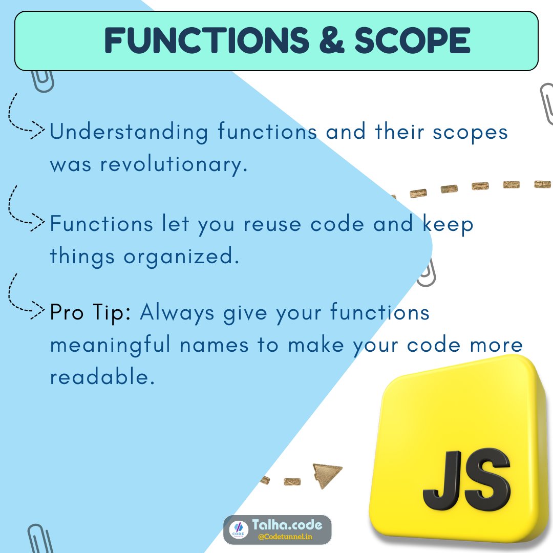 talha_code's tweet image. DAY 5 : Javascript journey
#CodeNewbie #JavaScript #programmingJourney #PythonBeginner #DhruvRathee #codinglife #CodingJourney #Trending #viralindo #Virat #codinglife #javascript #journey #trendingshorts #viralshoti
