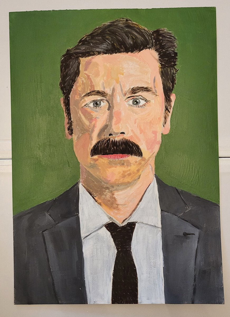 SiDeaves's tweet photo. I started painting portraits a couple of months ago and, thus far, haven't posted any on here. But maybe I should start? I only started painting recently, but I absolutely love it.

Anyway, I painted @mrmikewozniak while I was on holiday last week
#art #acrylic #painting https://t.co/5o6dIeTF9l
