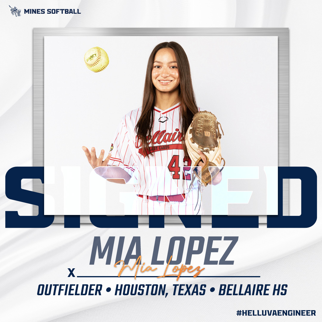 The second of three Texans joining us for next season, Mia Lopez is a hitting machine!

📊 Batted .505 as a senior and .504 as a sophomore
🌬️ 33 stolen bases over final two seasons
🥇 Three-time First Team All-District
📚 Electrical Engineering

#HelluvaEngineer