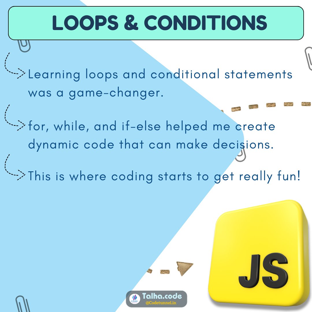 talha_code's tweet image. DAY 4 : Java script journey.
#CodeNewbie #JavaScript #programmingJourney #PythonBeginner #DhruvRathee #codinglife #CodingJourney #Trending #viralindo #Virat #codinglife