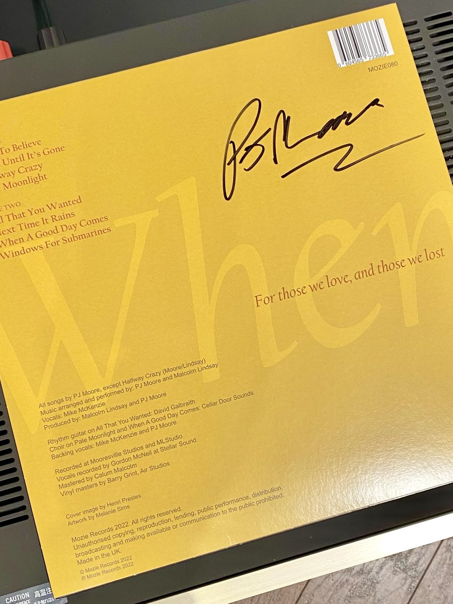 We had a couple of special visitors at our recent Linn event. 

PJ Moore, formerly of The Blue Nile, dropped in some signed copies of his recent album. 

We also had Gilad Tiefenbrun, Linn CEO, along for one of our sessions. 

Here’s Gilad with his signed copy of PJ’s LP.