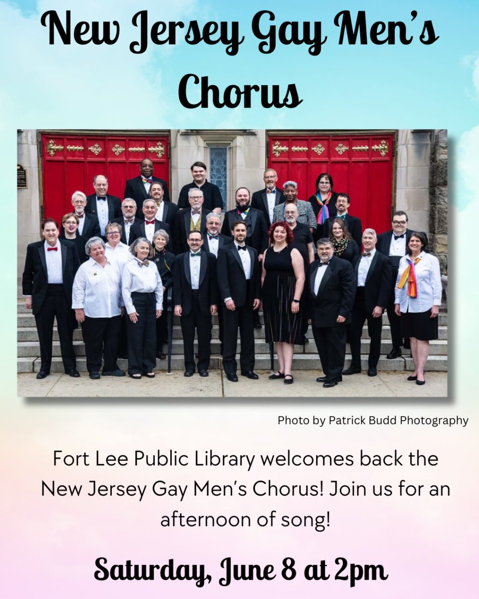 If you are around in North Jersey this Saturday, June 8, drop in to hear us sing for free! All are welcome! No registration required. We start at 2:00 pm