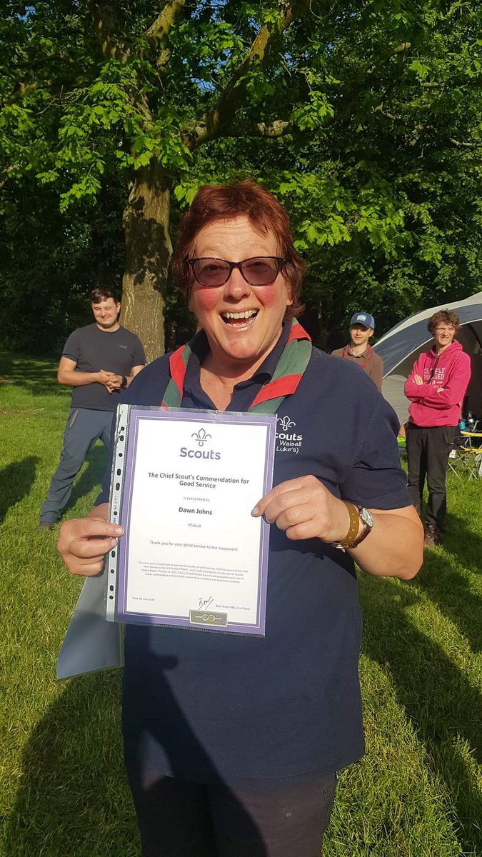 12thWalsall's tweet photo. Wow this was a complete suprise. Really happy and proud to receive the Chief Scout’s Commendation for good service. I just love what I do. https://t.co/dw86xseiy8
