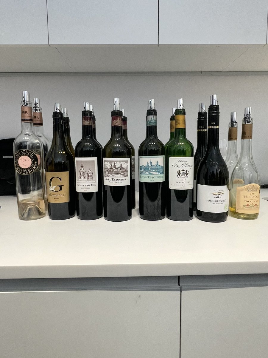 Gran cata de varios de los vinos de la bodega <a href="/Cos_dEstournel/">Cos d'Estournel</a> 😍😍 #Burdeos #Tokaj #PROVENCE