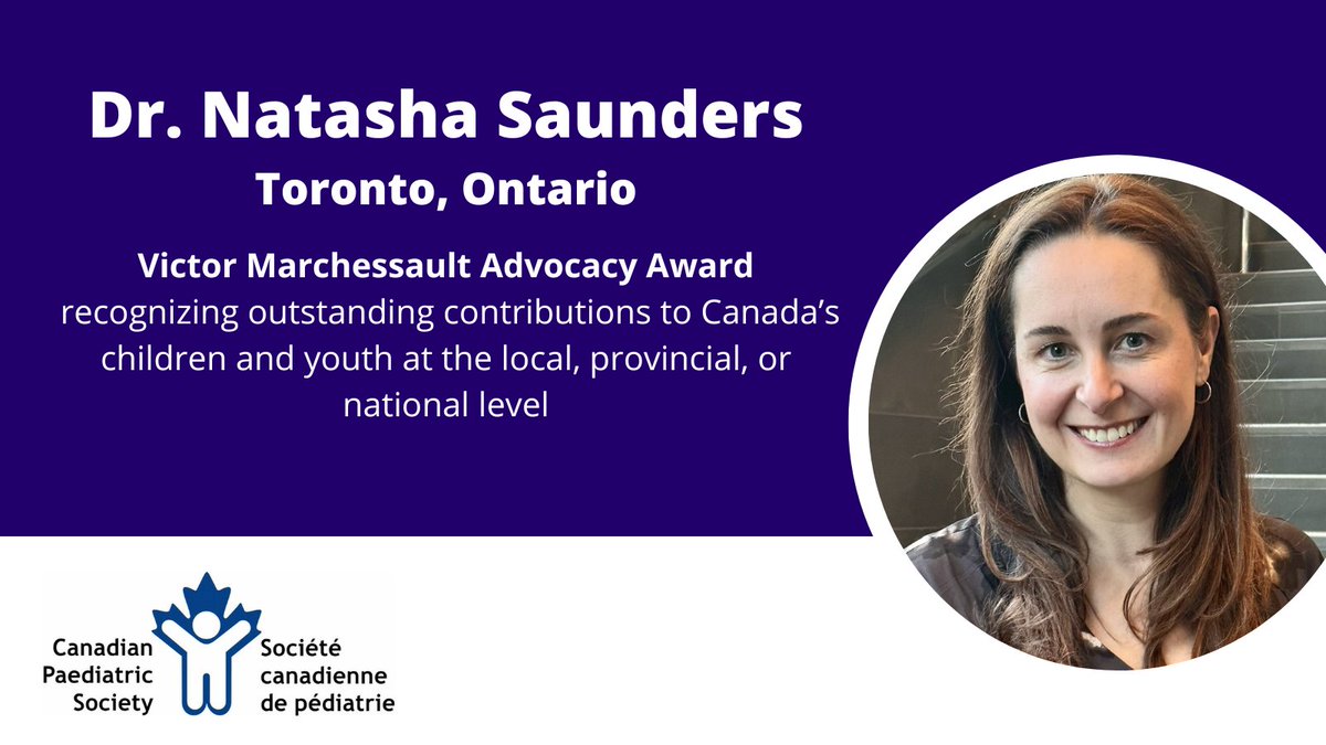 The Victor Marchessault Award goes to an individual who has made outstanding contributions to paediatrics. This year, this award goes to Dr. Natasha Saunders for her incredible research and advocacy in serious injury prevention.

Congratulations! #CPS2024

cps.ca/en/awards-prix…