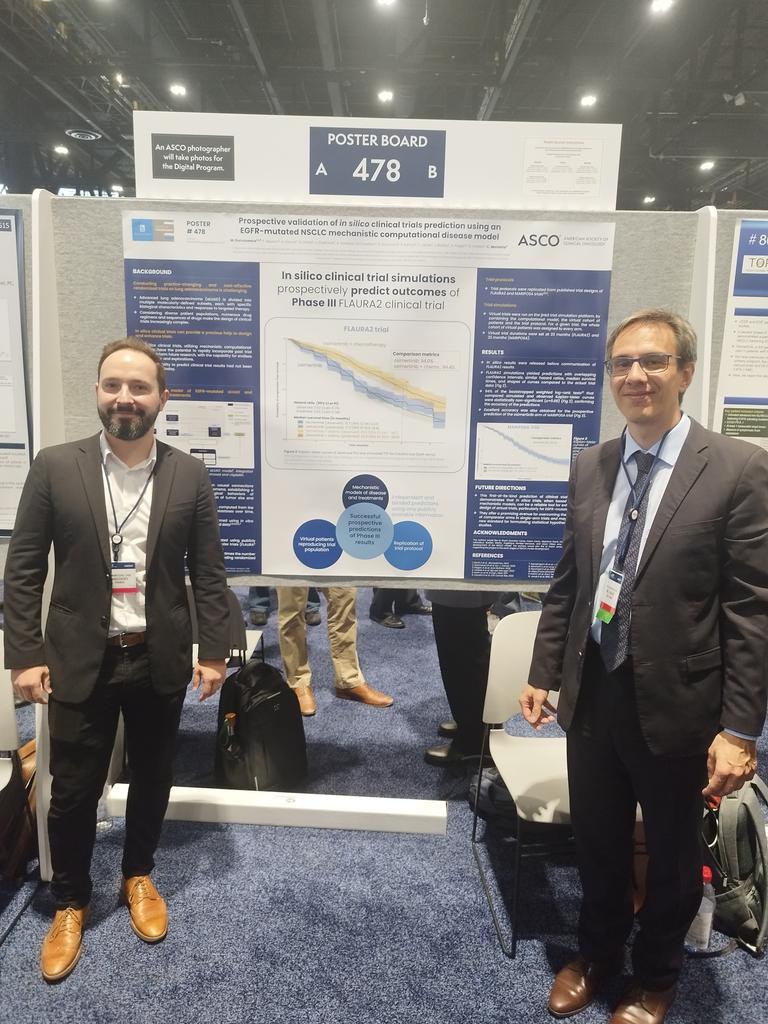 #ASCO24 Say hi and stop by poster #478. In silico prediction using mechanistic models can predict actual clinical trial data. Can we use this tool to build phase III trial statistical assumption? @novadiscovery <a href="/CHUdeLyon/">HCL - Hospices Civils de Lyon</a>