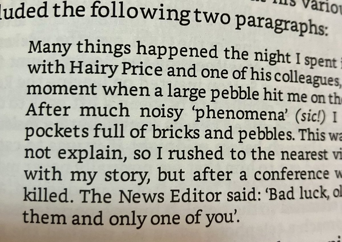 Reading The Ghosts Of Borley by #PaulTabori and #PeterUnderwood. 

Good book, but the spellcheck down at #britishlondon does seem to have unfortunately rendered Harry Price’s forename as ‘Hairy’ throughout.