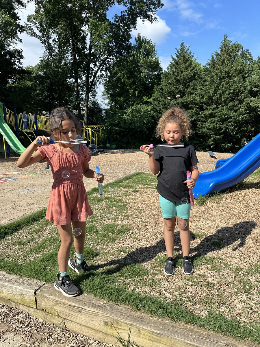 MrsKowalevicz's tweet photo. Bubble day fun!! π«§π«§ π #EOYcountdown #FunInFirst #AlmostSecondGraders #APSisAwesome @RandolphStars https://t.co/OkM5MmROD4