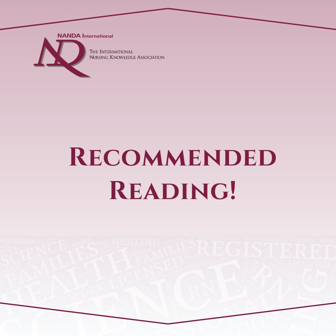 NANDA_INT's tweet photo. "Prevalence of NANDA-I Nursing Diagnoses in patients with heart failure" in the International Journal of Nursing Knowledge explores the prevalence of NANDA-I nursing diagnoses in the care of patients experiencing heart failure.

#NANDAinternational #nurse #clinical https://t.co/8gcnIVMUZa