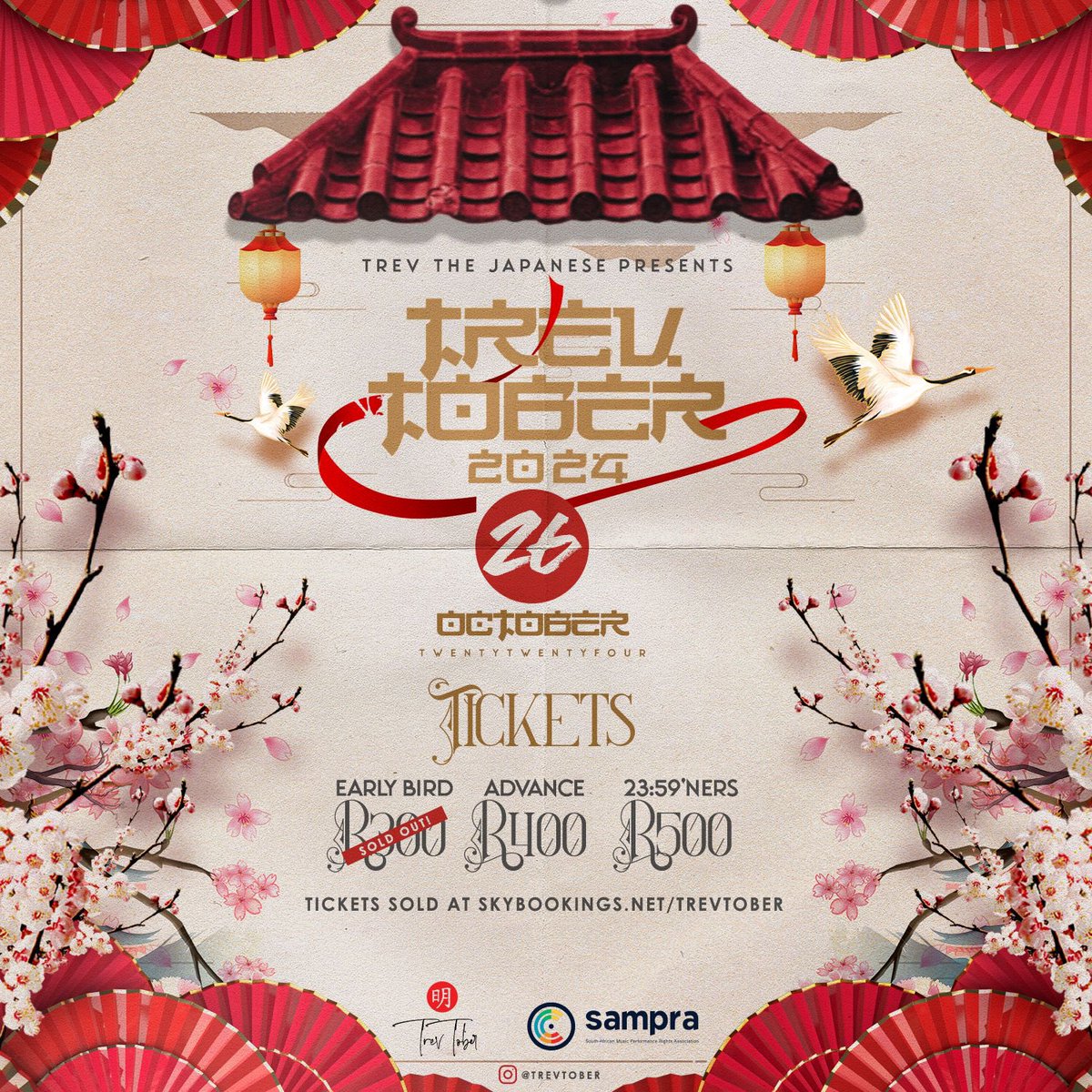 trevthejapanese's tweet photo. TrevTober 24 is proudly sponsored by Sampra, TrevTober is set to reach new heights of excellence. Sampra is committed to uplifting the local music industry,their Development Fund is at the forefront of providing crucial support to artists and creators across SA @OfficialSAMPRA https://t.co/hiGO46aqo9