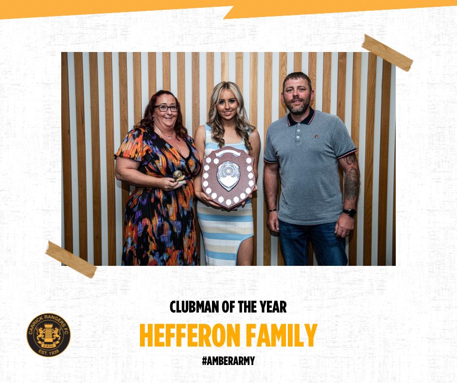 𝟮𝟬𝟮𝟯/𝟮𝟰 𝗔𝗪𝗔𝗥𝗗𝗦 🏆 The Hefferon Family’s outstanding contributions were recognised with the award of Clubman of the Year. 👉 bit.ly/CRFCAwards2324