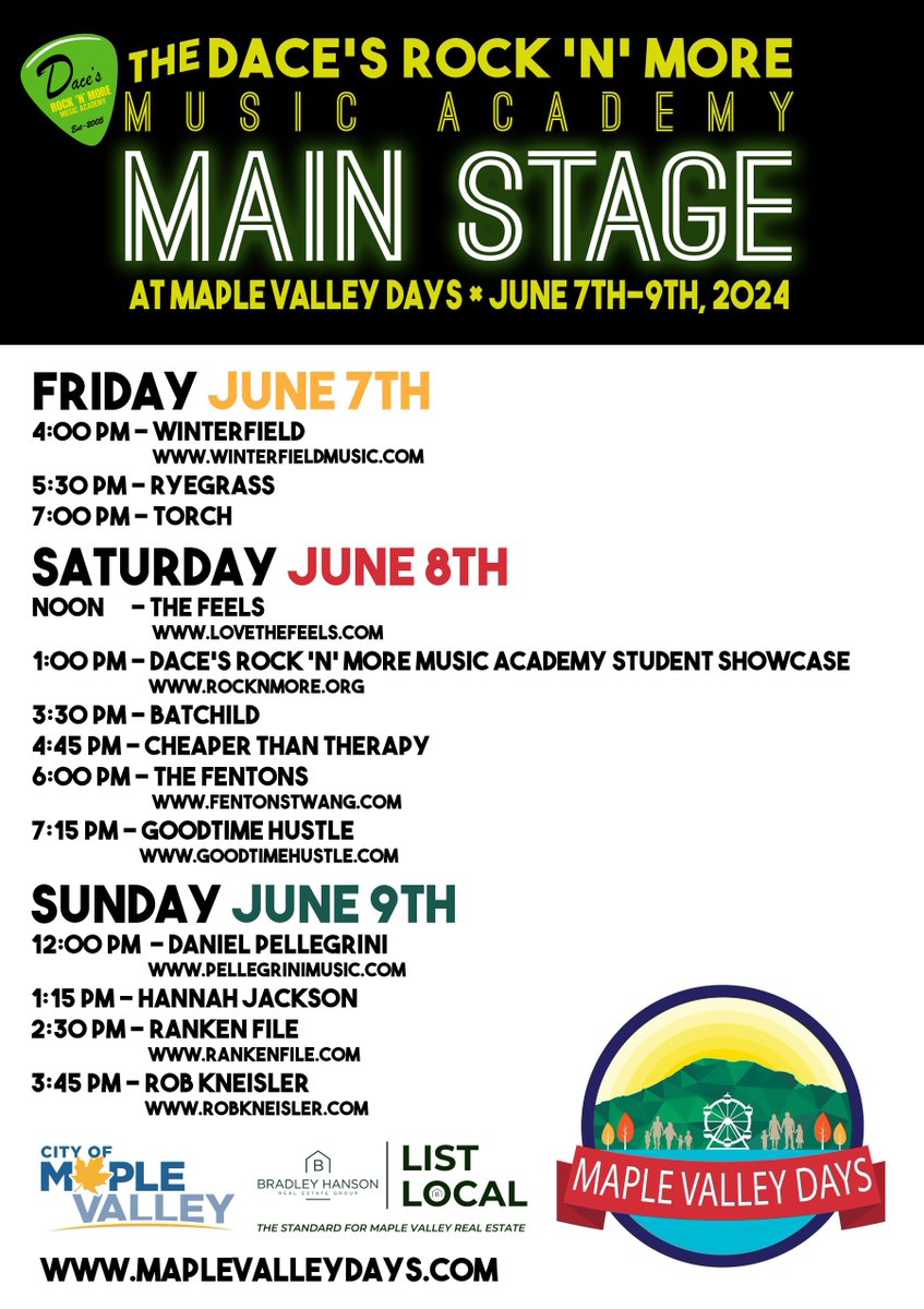 Join us Saturday, June 8th at 7:15pm when Goodtime Hustle takes the stage at Maple Valley Days. You do not want to miss this free festival!  Details -&gt; buff.ly/459BFxK  #maplevalley #maplevalleywa #kingcounty #kingcountywa #june8 #festival #livemusic
