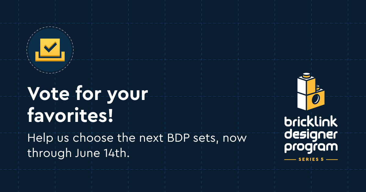 BrickLink's tweet photo. It’s time to vote for your favorites from BDP Series 5! The Crowd Support phase is live now through June 14th. You can help decide which ones will become the next BDP sets!

https://t.co/kAN5b5qEAK

#LEGO #BrickLink #bdpseries5 https://t.co/SulSTFMIYh
