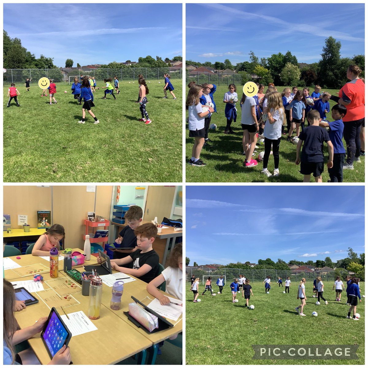 DeanburnPS_P3's tweet photo. 🏃‍♂️🏅 Kicking off #HealthWeek with a bang! Day 1 was packed: we played dodgeball with @DeanburnPS_MrsC learned about Olympic sports, experimented with germ science, took a healthy eating quiz, and played some football! 🌟⚽️ #HealthyLiving #ActiveLife #SchoolFun #DPSHealthWeek2024 https://t.co/CdMpxdARQD