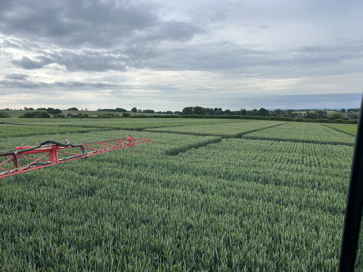 Here in hazy Somerset,about to put the T3 on the big plots ahead of our variety/fungicide trials day on Tuesday 25th June #BASF #CMP