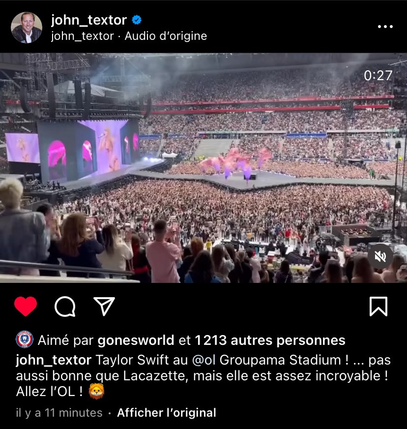 Media_Gones's tweet photo. Le post Instagram de John Textor... 🥰🦁 https://t.co/4XgdyUqP5N