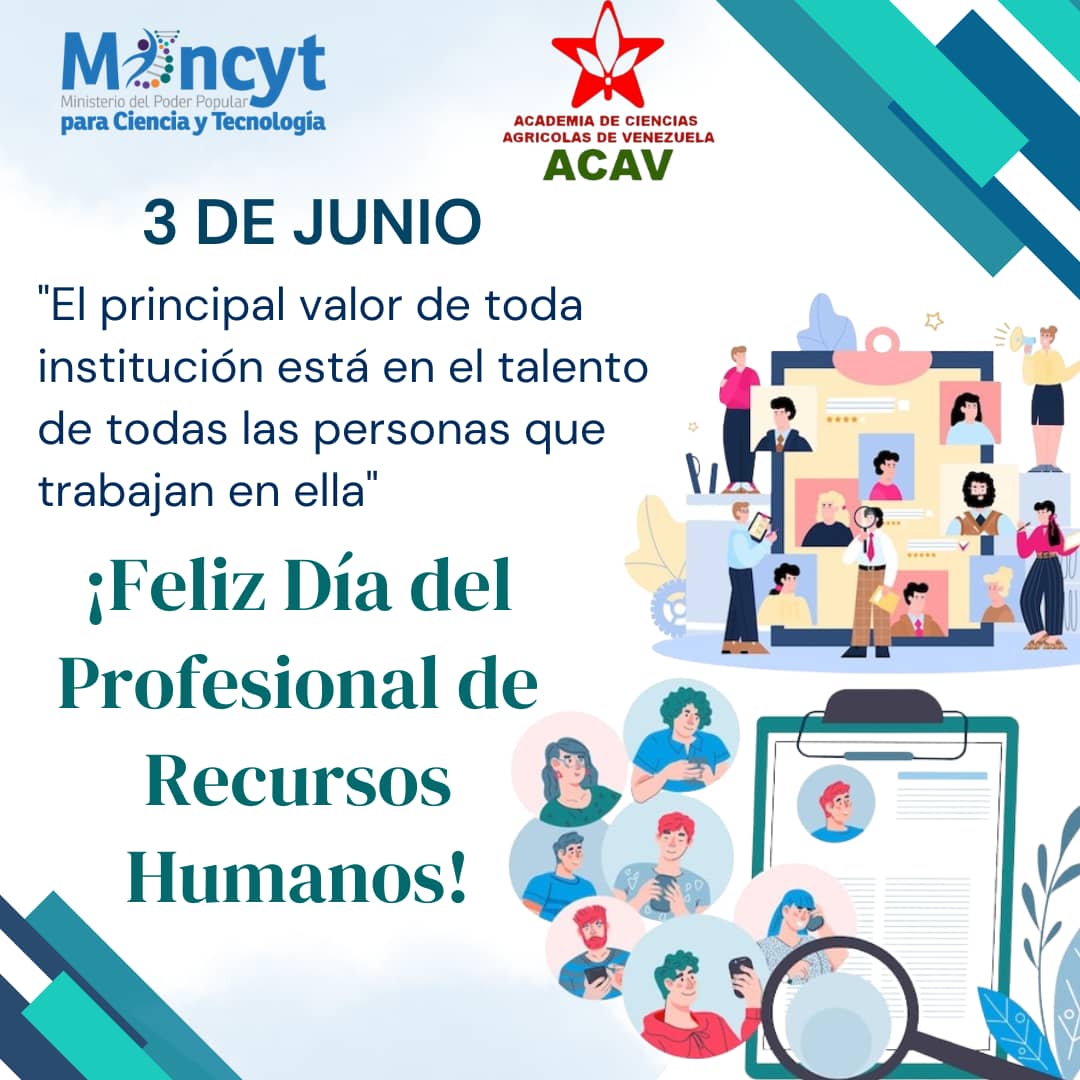 #3Jun #Efeméride | Día del Profesional de Recursos Humanos.

Como homenaje a todos los que trabajan en las áreas de gestión humana de las instituciones.

¡Felicitaciones al  Personal de Talento Humano ACAV!
