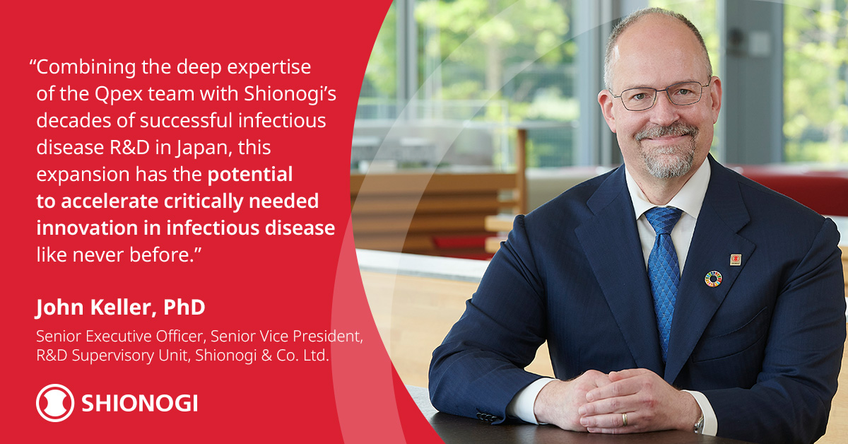 ShionogiUS's tweet photo. #ICYMI: We’re establishing our first discovery laboratory in the U.S. The R&amp;D facility for @Qpexbio, a Shionogi Group Company, will build on our longstanding legacy in infectious disease. Learn more: https://t.co/l0SpZNXVeB 

#BIO2024 https://t.co/mAehvfJwZI