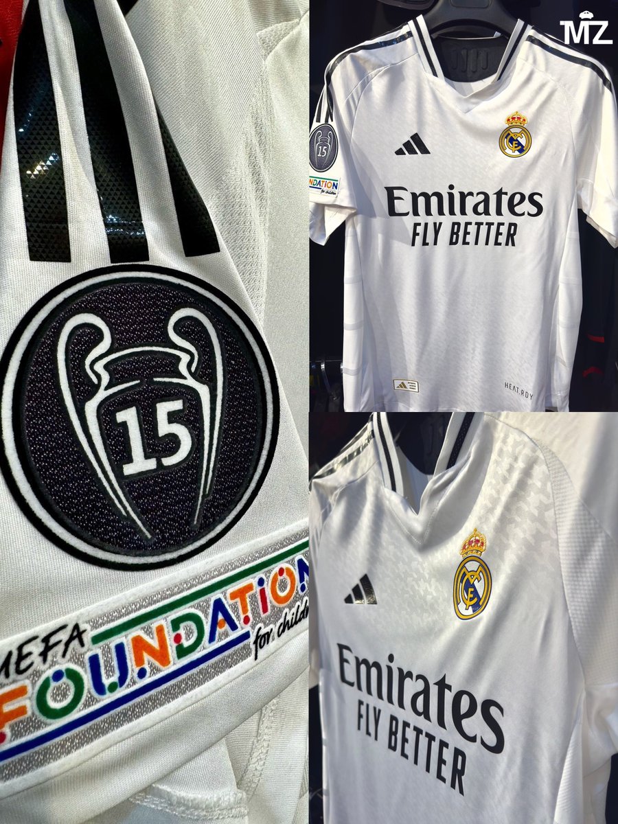 theMadridZone's tweet photo. Real Madrid’s 2024-25 home kit with the 15 Champions League badge. 👕🏆 https://t.co/lraDLTnY9v