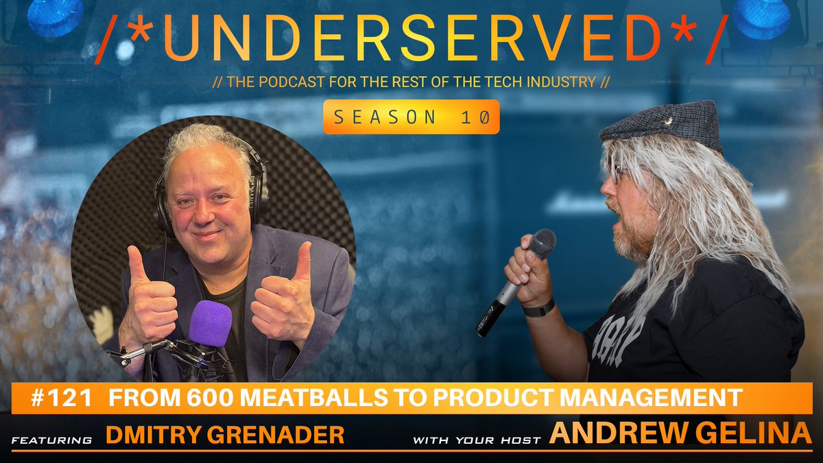 Season 10 out now! Dmitry Grenader. is featured in Episode #121 of Underserved. Listen right now at sites.libsyn.com/199025/ep-121-… - no podcast client needed! Also available on Apple Podcasts, Google Play, and Spotify!