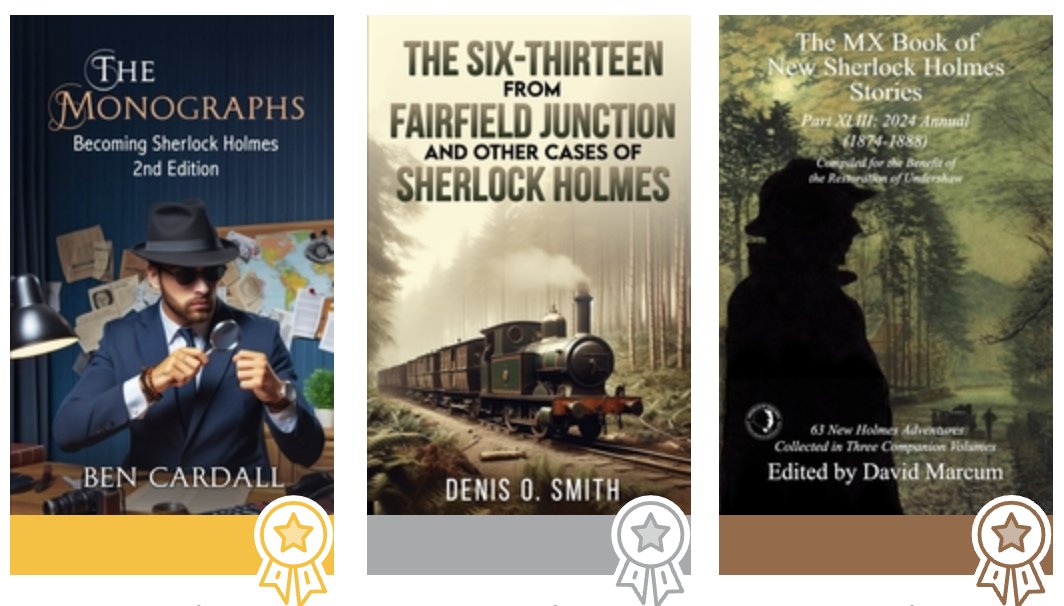 mxpublishing's tweet photo. May's bestselling Sherlock Holmes books in print - #1 The Monographs @BenCardall https://t.co/dMKN3jU98F closely followed by Denis Smith's new novel https://t.co/llKJOM0VG3