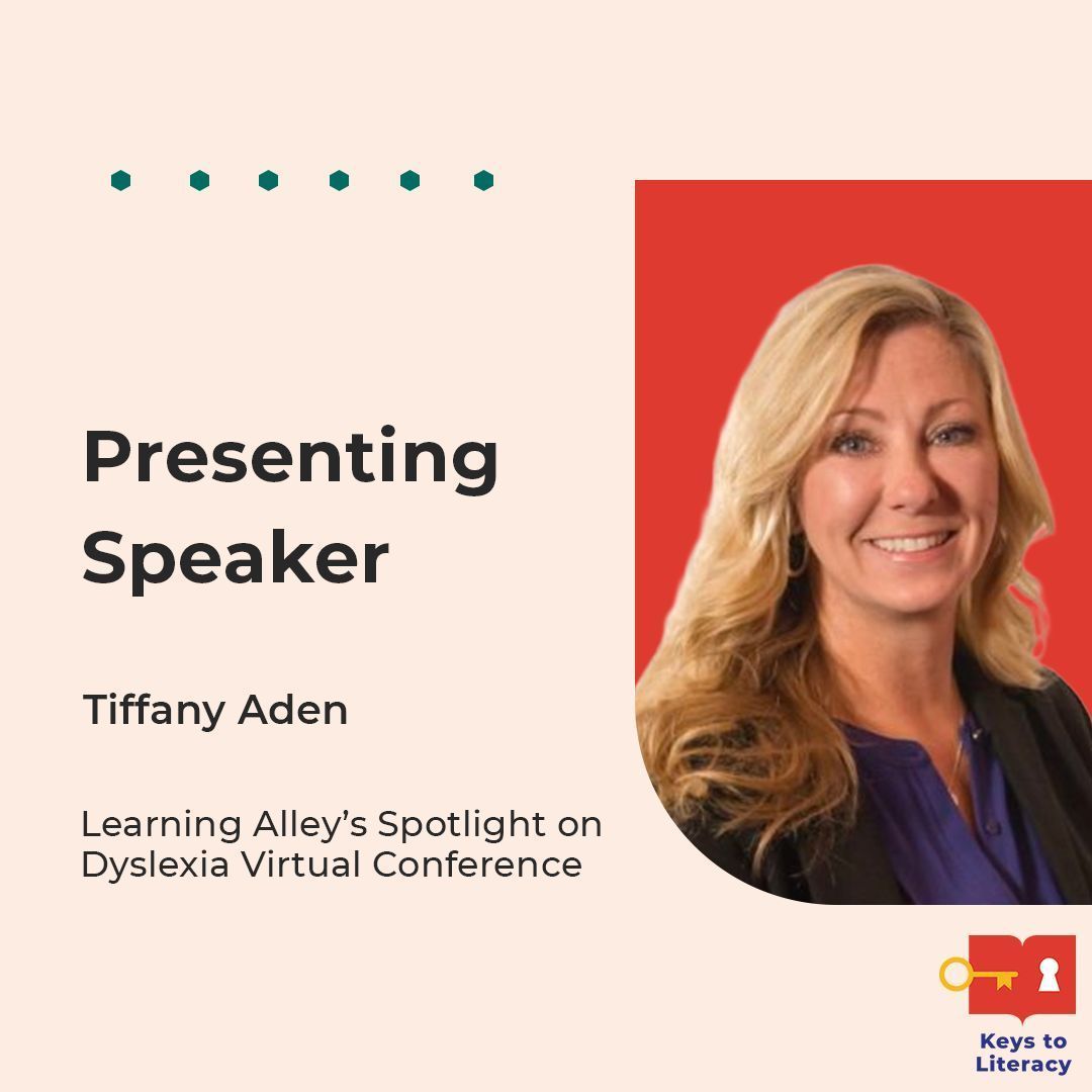 We're excited to announce that one of our trainers, Tiffany Aden, will be presenting at the Learning Alley’s Spotlight on Dyslexia Virtual Conference. Join us to learn about Advanced Word Study and targeted instructional strategies for grades 3-6. buff.ly/3yP4seW