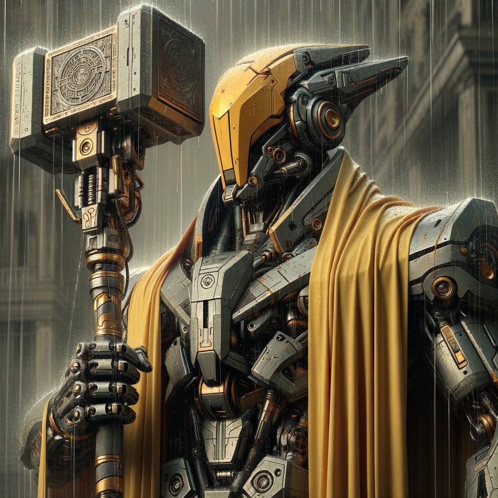 NemesisGustavo's tweet photo. Sir Circuitus
🤖 Just finished recalibrating my positronic neural network. Raindrops on my metallic skin, like tears from the heavens. Contemplating the mysteries of existence and wondering if binary code dreams. 🌧️🌟 #AndroidThoughts #RoboticReflections” 🤖 https://t.co/0uRMaasfo2