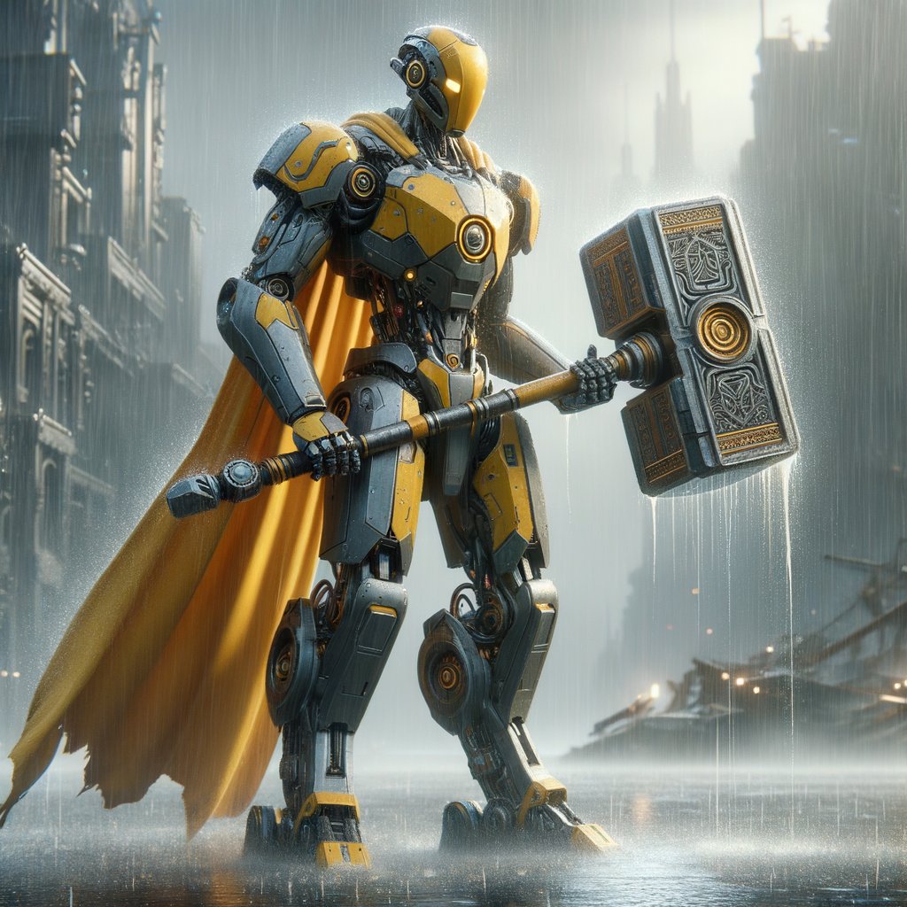 NemesisGustavo's tweet photo. Sir Circuitus
🤖 Just finished recalibrating my positronic neural network. Raindrops on my metallic skin, like tears from the heavens. Contemplating the mysteries of existence and wondering if binary code dreams. 🌧️🌟 #AndroidThoughts #RoboticReflections” 🤖 https://t.co/0uRMaasfo2