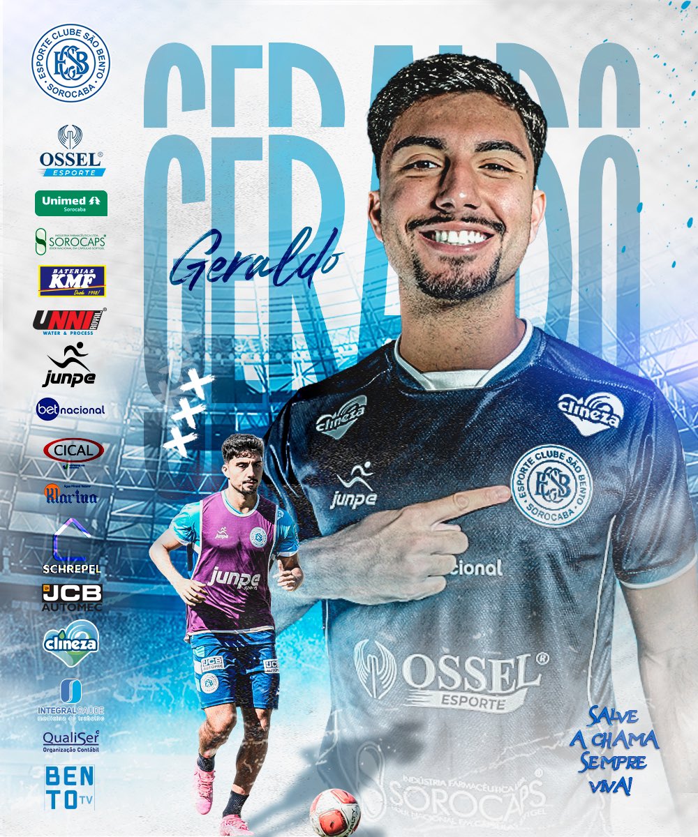 Seja bem-vindo, meu atacante! ✍🏽🔵

Geraldo | 21 anos | atacante
Revelado pelo Santos, nosso atacante ainda tem passagens por Ceará, Aguá Santa, Botafogo-SP, Portuguesa e Palmeiras. Já pelo profissional, Geraldo defendeu as cores de Jacobina e Nova Iguaçu.⚽