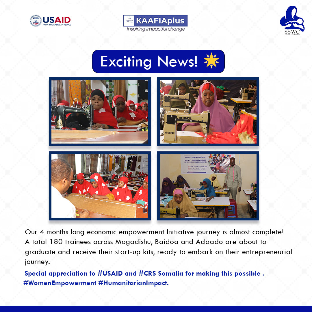 S_S_W_C's tweet image. #SSWC Empowering Women and Girls through Vocational Training in Somalia.
@CatholicRelief