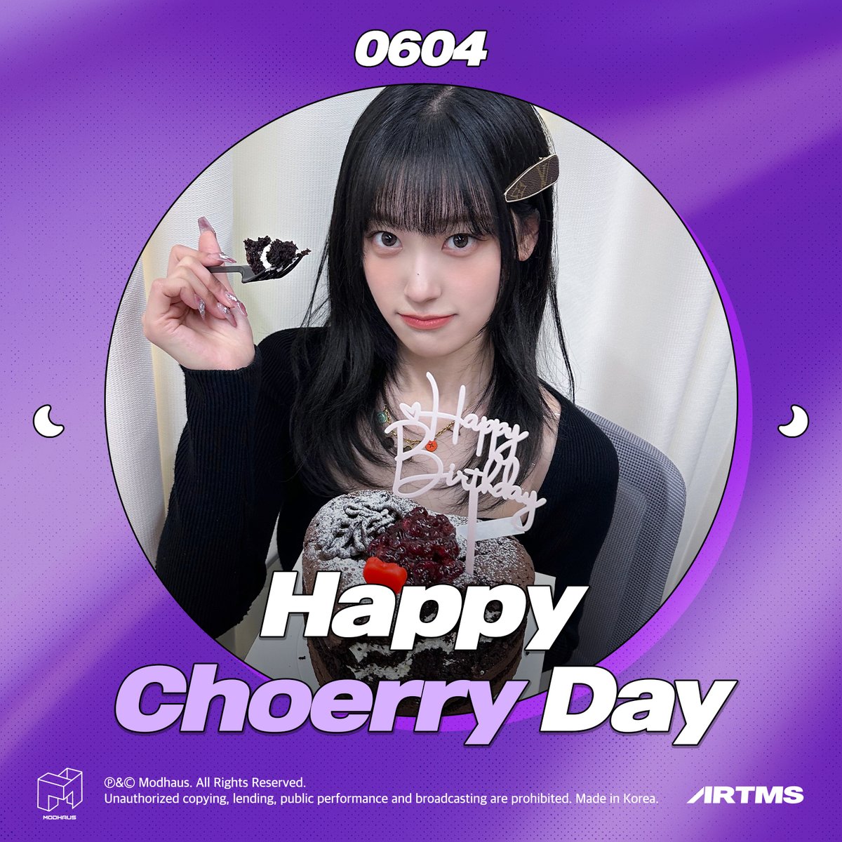 official_artms's tweet photo. 💜6월 4일은 해피 최리 데이!💜
사랑스러운 최리 본 순간 너무 기뻐 울었어🥹💝
오늘 오후 10시! 유튜브 라이브에서 같이 생일 축하해요!🎉

💜Happy Choerry Day!💜
The moment I saw our lovely Choerry. I cried tears of happiness🥹💝
Let's celebrate Choerry's birthday on Youtube Live at 10pm KST!🎉

💜6月4日是Happy Choerry Day！💜
看到可爱的Choerry的瞬间高兴地流下了泪水🥹💝
今晚10点! 在Youtube直播上一起庆祝生日吧! 🎉
 
💜6月4日はハッピーチェリデー！💜
愛らしいチェリを見た瞬間、嬉しすぎて泣いてしまったの🥹💝
今日の午後10時！YouTubeライブで一緒に誕生日を祝いましょう！🎉
 
#ARTMS #Choerry #최리