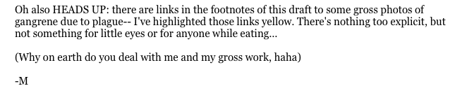 m2alc's tweet photo. There's a special place in heaven for my advisor who works on poetics but has to deal with reading my work, resulting in actual emails like this from me: https://t.co/Bmfgpzhszz