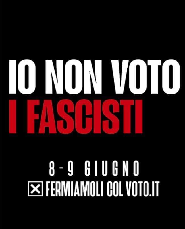 glarocca847's tweet photo. #iononvotoifascisti🇮🇹 https://t.co/whjE6M2dnY