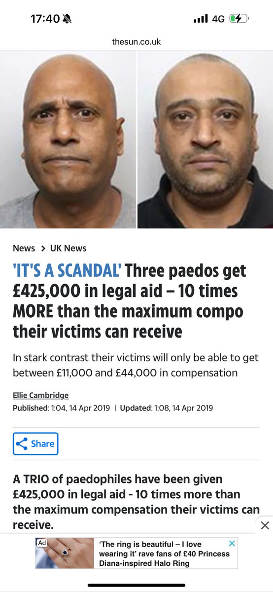 And you wonder why the country is going skint ? Legal people are earning good money from Cousins fucking kids ! 

Basharat Khaliq, 38, was granted £105,612.05 by the Legal Aid Agency

Saeed Akhtar, 55, was given £194,464.49, 

and Naveed Akhtar, 43, was given £125,419.44.
