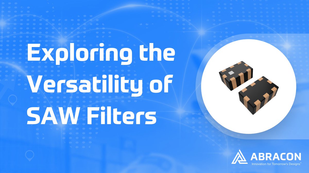 Abracon's tweet photo. Abracon's SAW filters deliver sharp signals for reliable performance in GPS, wireless, and medical devices, all in a compact, low-power design. Read our new blog to learn more. ➡ 
https://t.co/IPF8GdMS3s 

#Abracon #SAWfilter #GPS #RF https://t.co/ApqjNWaQJZ