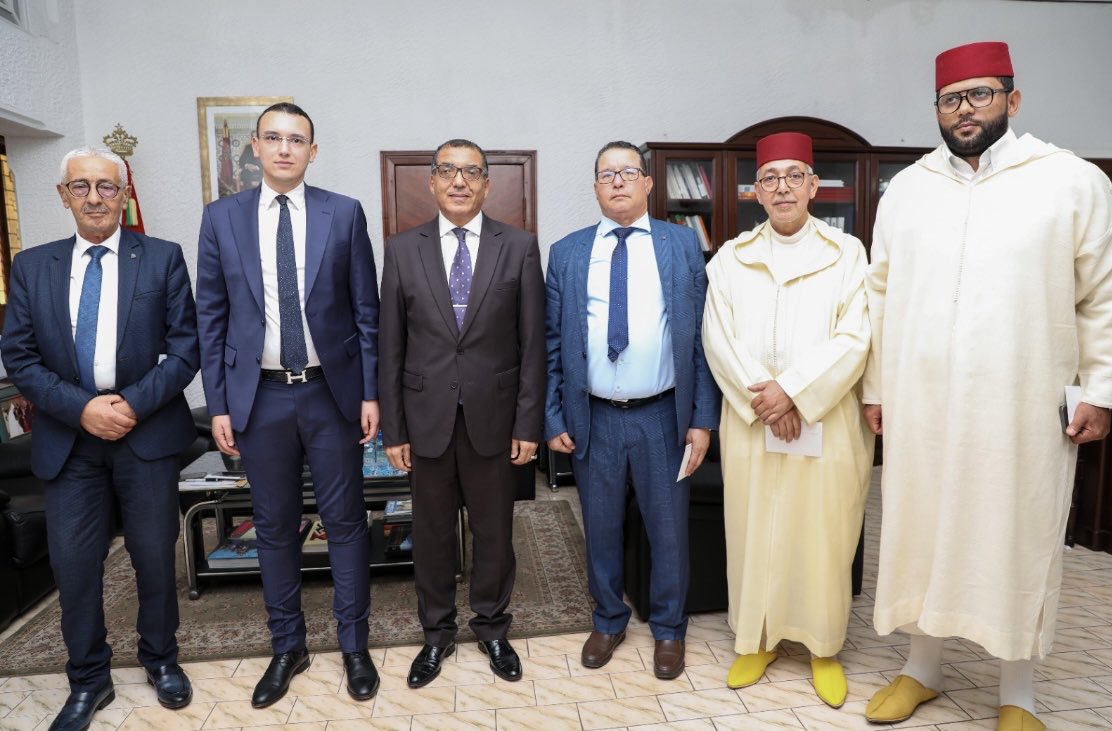 LeMarocenRDC's tweet photo. Échange fructueux avec la délégation de la Fondation Mohammed VI des Oulémas Africains. Kinshasa, 03/06/2024. 🇲🇦🇨🇩 https://t.co/fwYFUkwQ0p