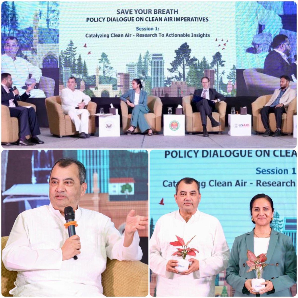 saberhc's tweet photo. Partnerships and whole of government and active engagement of all stakeholders needed to combat air pollution. Good panel discussion with @RazzaqNahim @stefanliller and Anjali Kaur, DAA @USAID. https://t.co/yfbp656e7A