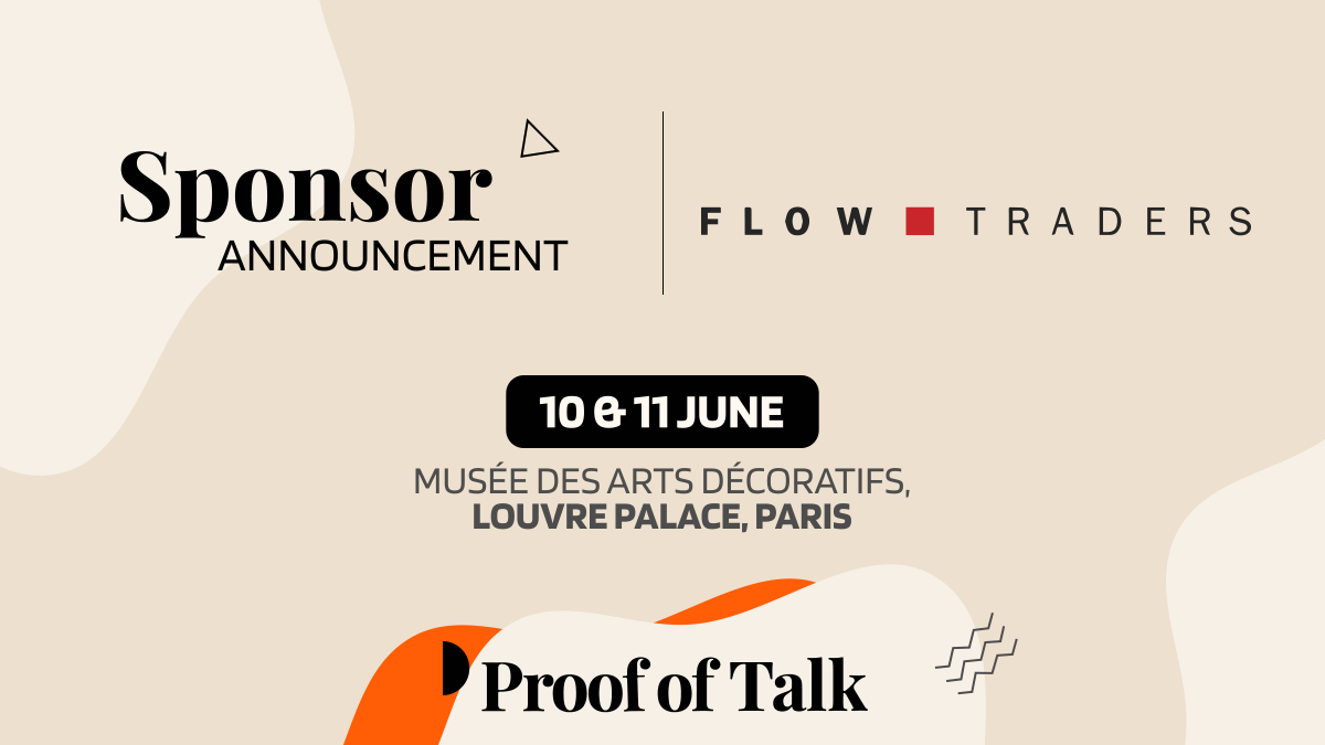 proofoftalk's tweet photo. We are excited to welcome Flow Traders (@FlowTraders) as a sponsor for Proof of Talk 2024!

Proof of Talk is setting the stage for one of the most anticipated blockchain events, and having Flow Traders join us as a sponsor adds tremendous value to our conference. Set at the prestigious Musée des Arts Décoratifs at the Louvre Palace in Paris, Proof of Talk will host over 150 senior speakers and more than 2500 attendees from around the globe.

Flow Traders, renowned for their expertise in global financial markets and their pioneering efforts in digital asset trading, bring a wealth of knowledge and experience to our conference. At Proof of Talk 2024, Flow Traders will engage in crucial conversations about the future of finance and blockchain technology, offering attendees insights into the dynamics of liquidity and market-making in the digital age.

Join us and Flow Traders on June 10-11 for an engaging and informative experience. The event will include networking opportunities, educational sessions, and panel discussions discussing the future of the ecosystem

We look forward to a successful partnership with Flow Traders at Proof of Talk 2024 and are eager to witness the invaluable impact of their involvement on our community and the broader financial ecosystem.

Join Proof of Talk and engage directly with Flow Trader's team, gaining insights into the Figment ecosystem and much more.

📅 Date: 10-11 June 2024
📍 Location: Louvre Palace, Musée des Arts Décoratifs, Paris
🔗 Learn More and Register: https://t.co/rKcBcIVxRQ

#ProofOfTalk #FlowTraders #PoT24