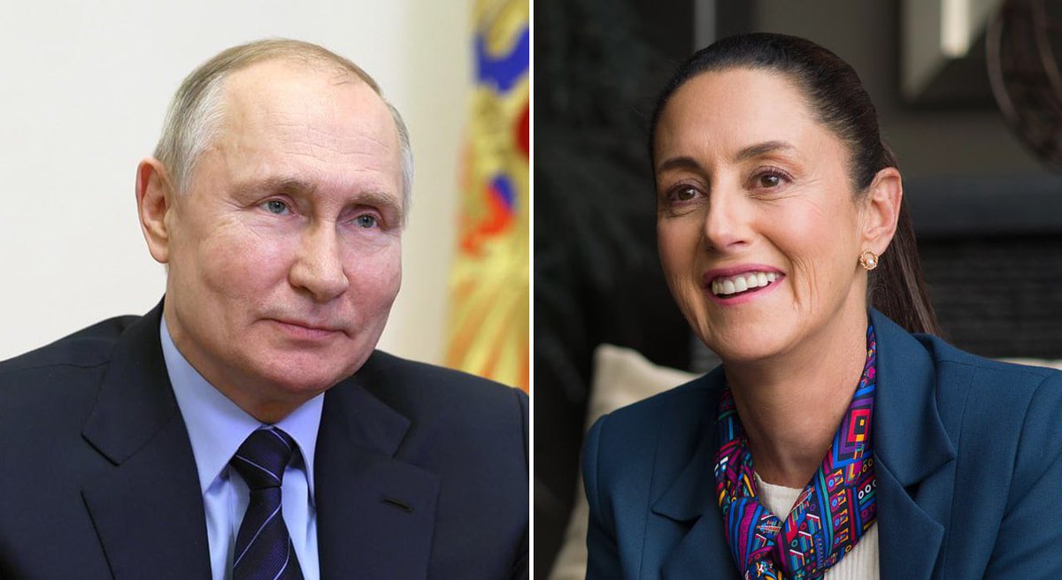 ✍️ El Presidente de Rusia, Vladímir Putin, felicitó a Claudia Sheinbaum por su triunfo en las elecciones presidenciales de México.

💬 Le ruego acepte mis sinceras felicitaciones por su victoria en las elecciones presidenciales.

México es un socio tradicionalmente amistoso de