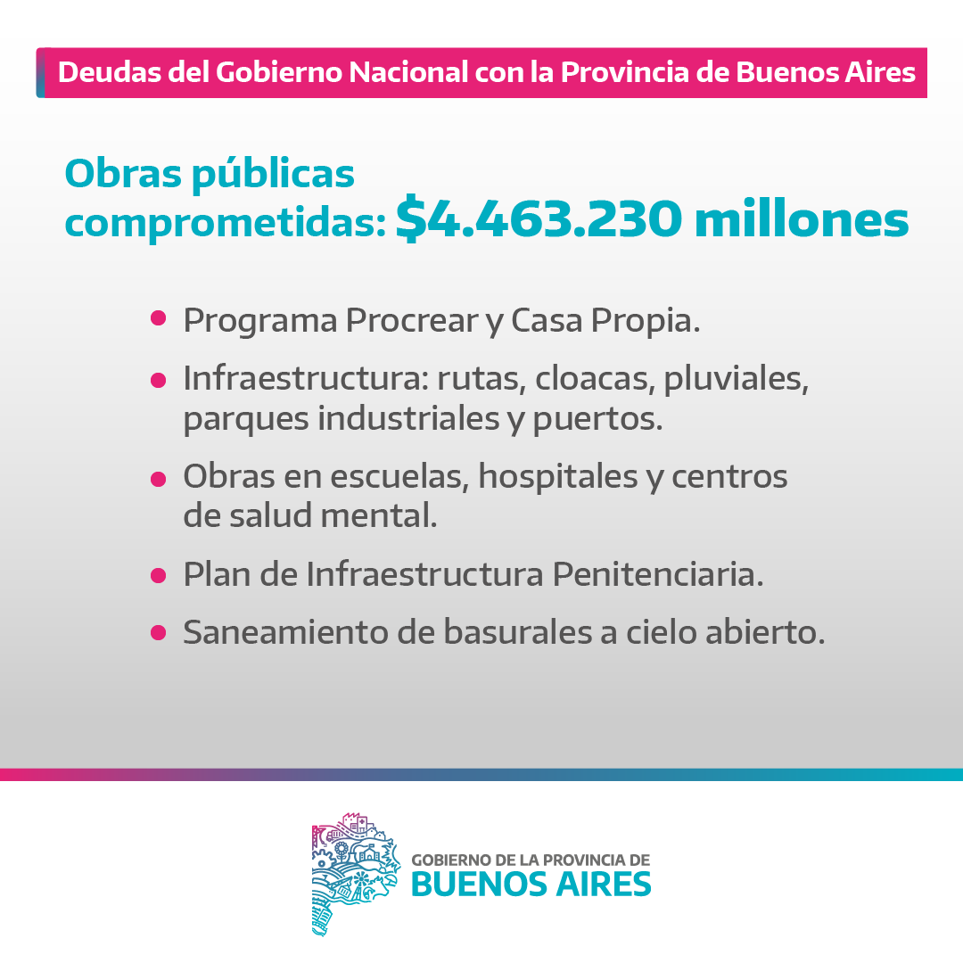 Kicillofok's tweet image. Estamos llevando adelante un reclamo al Gobierno Nacional por el plan sistemático de asfixia financiera y económica que está ejecutando de forma deliberada sobre el pueblo de la provincia de Buenos Aires.

Una deuda que asciende a 5,8 billones de pesos que impactan directamente…